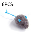 Grey plush mouse cat toy