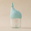 Blue pet nursing bottle with scale