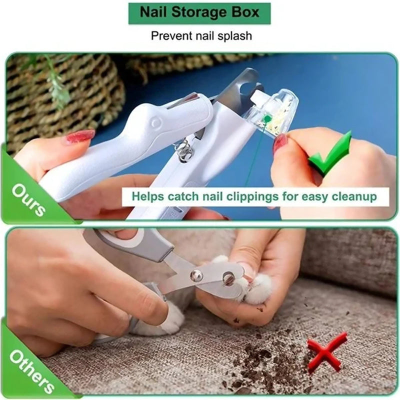 Clipping catcher keeps nails off the floor