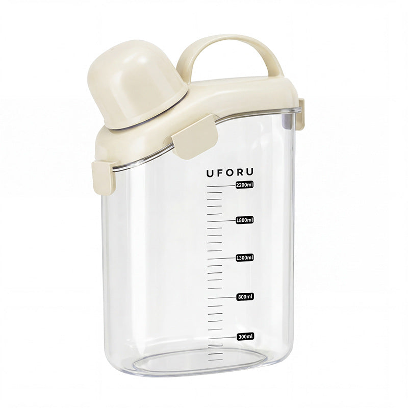 White airtight pet food storage container