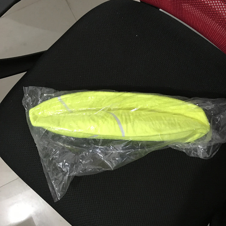 Giant tennis ball delivered deflated in a bag