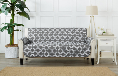 Sofa cover on a three-seater