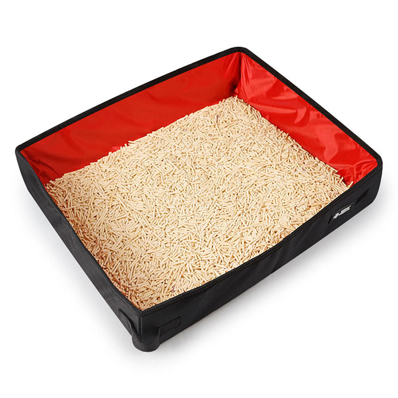 Travel litter box with litter