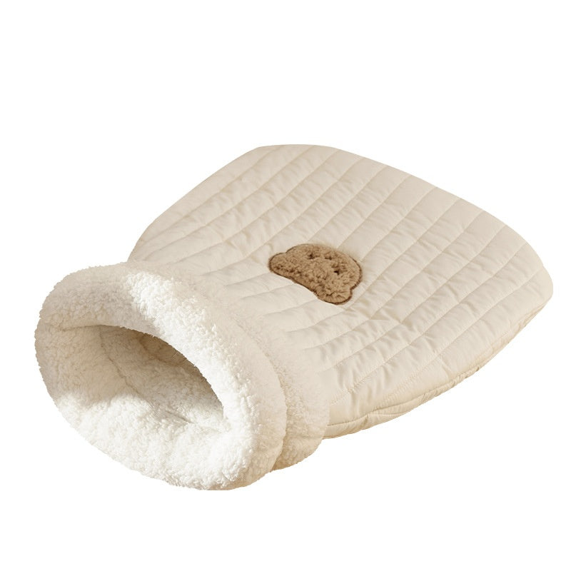 Cat sleeping bag – white