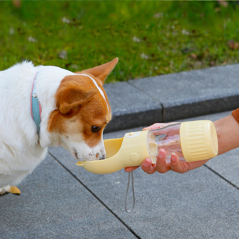 2-in-1 Dog Water Bottle with Food Container