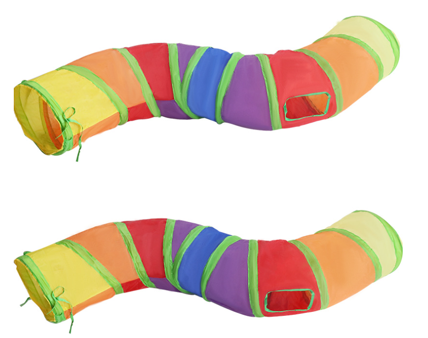 Cat tunnel in two curved shapes