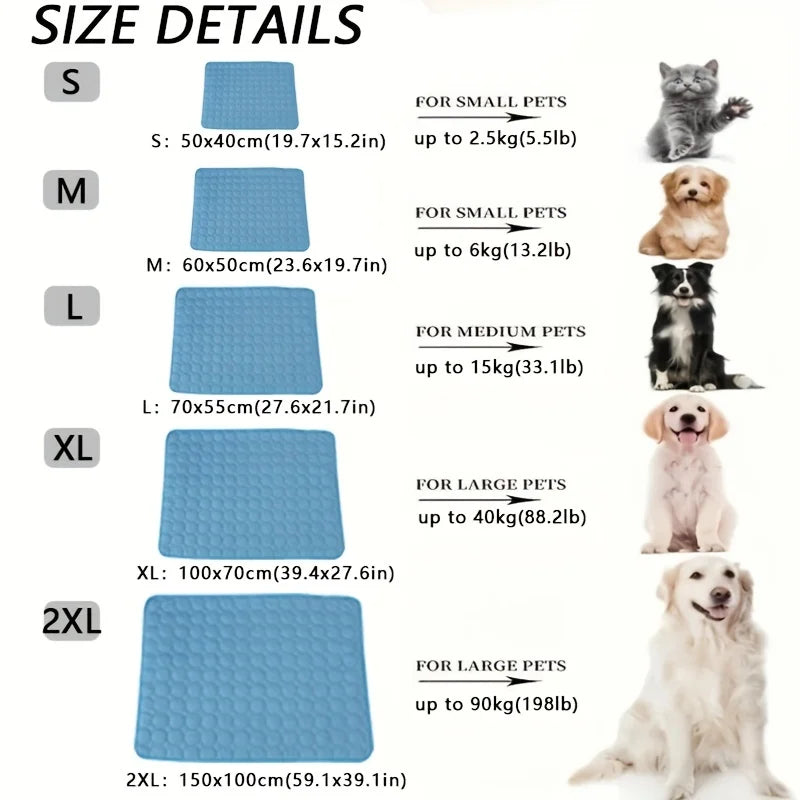 Self-Cooling Gel Mat for Dogs & Cats – No Water Needed