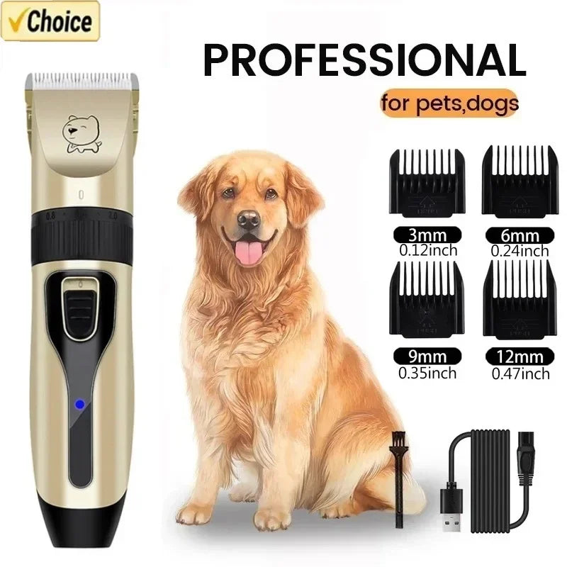 Cordless Dog Clipper – Rechargeable Pet Grooming Trimmer