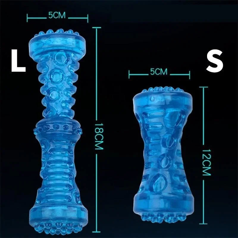 Rubber Dental Chew Bone with Squeaker