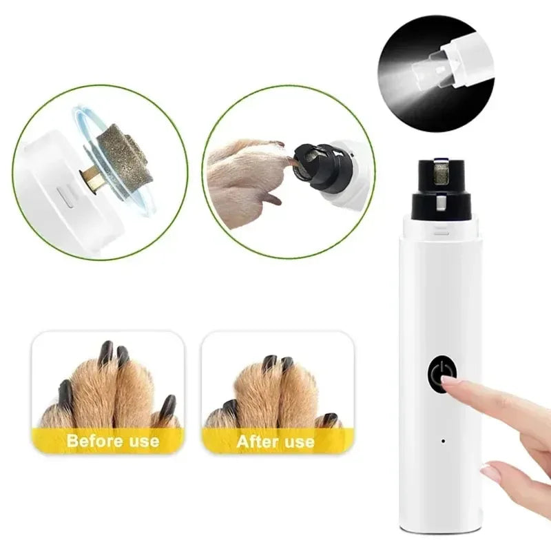 USB Rechargeable Pet Nail Grinder for Dogs & Cats