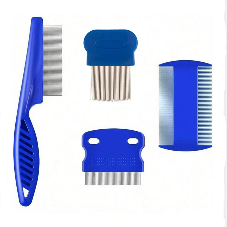 Flea Comb Set – Stainless Steel Grooming Combs for Dogs & Cats