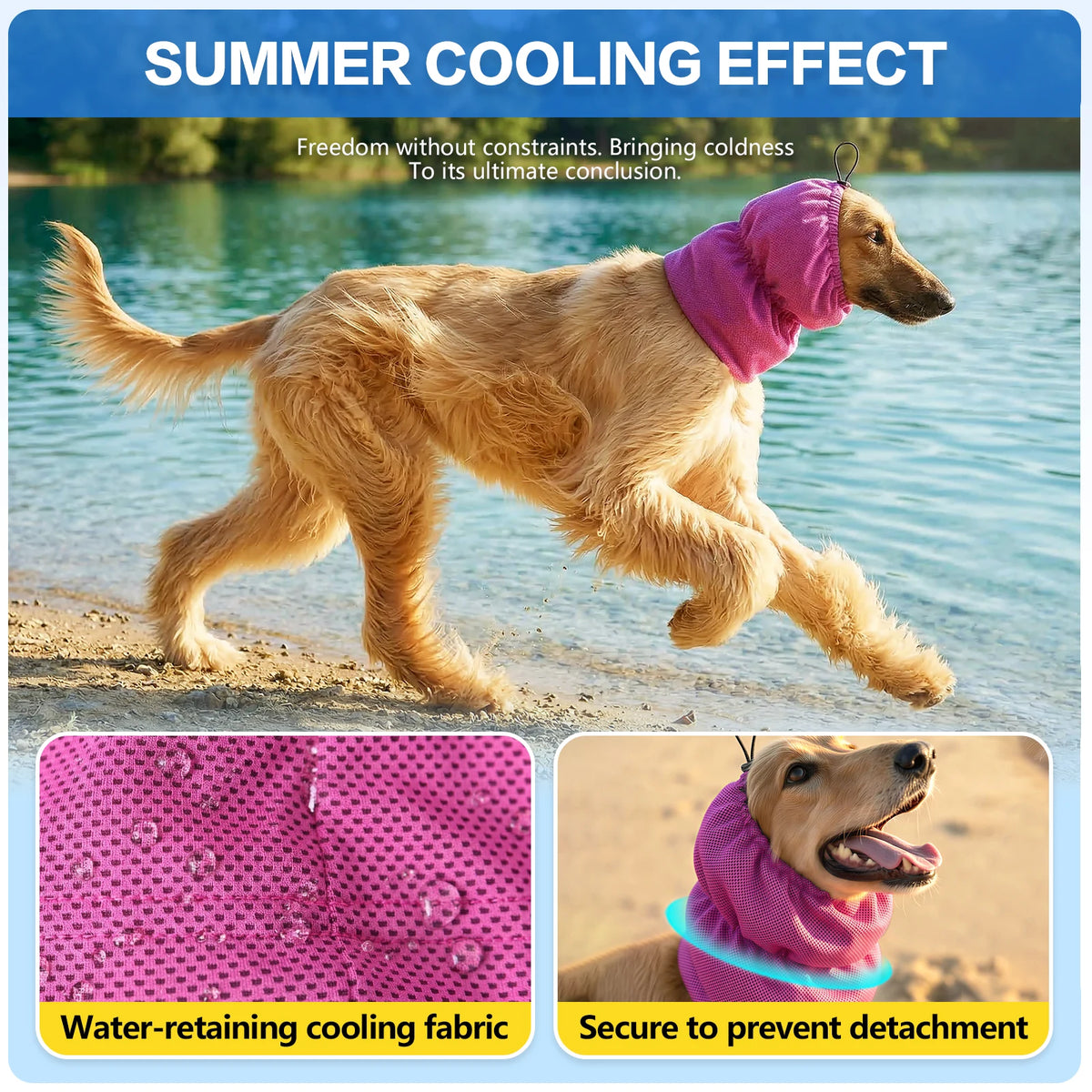 Cooling Bandana for Dogs - Evaporative Neck Wrap