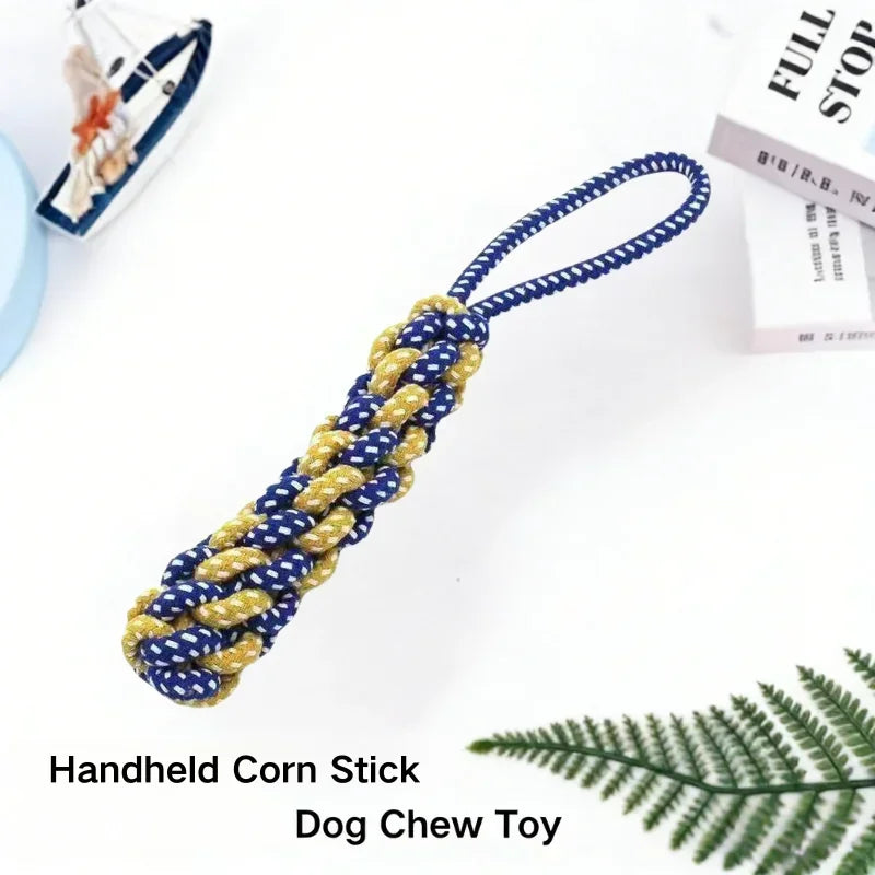 Plant-Dyed Cotton Rope Dog Chew Toy