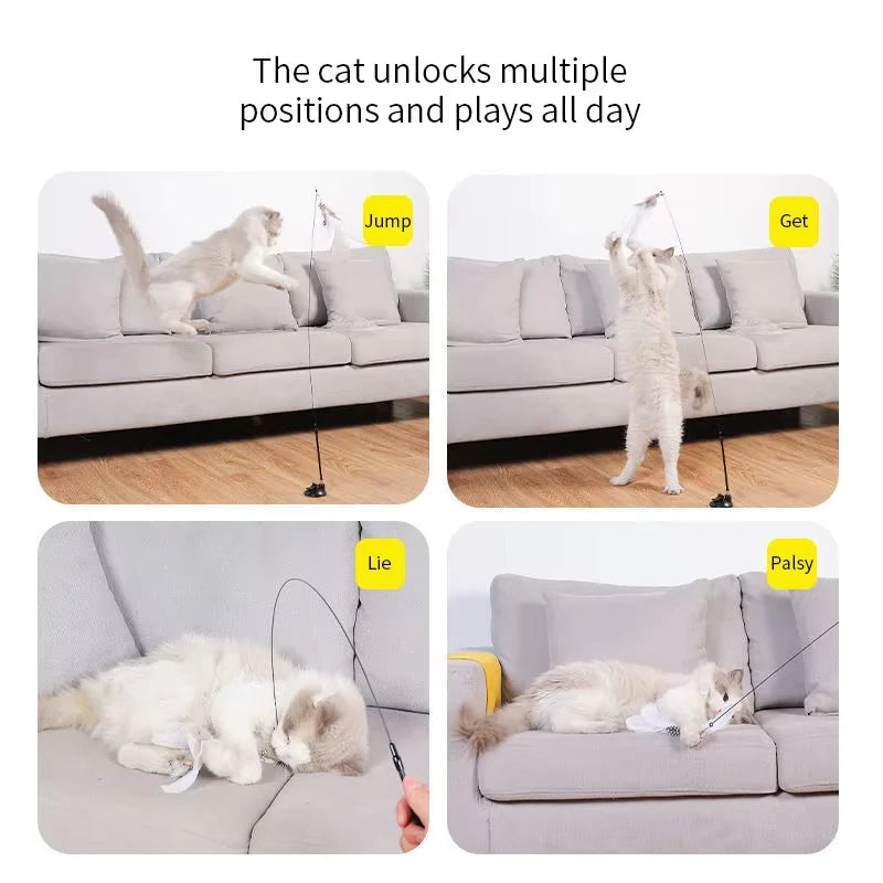 Hands-Free Cat Teaser – Wearable Wand for Solo Play