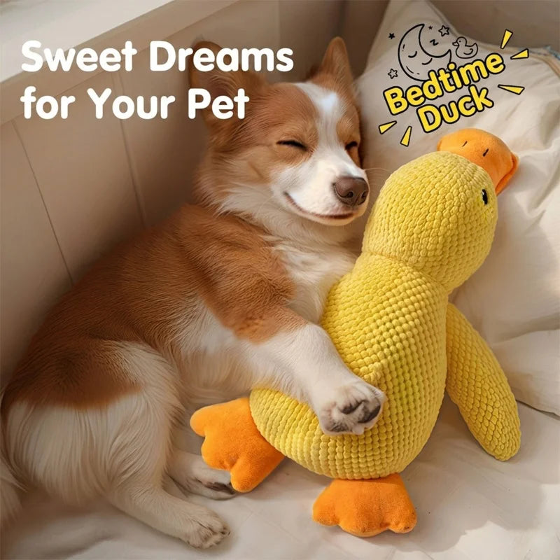 Squeaky Plush Duck Dog Toy