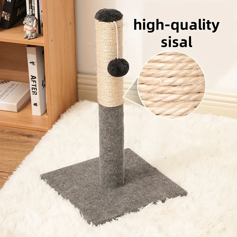 Sisal Cat Scratching Post with Dangling Ball