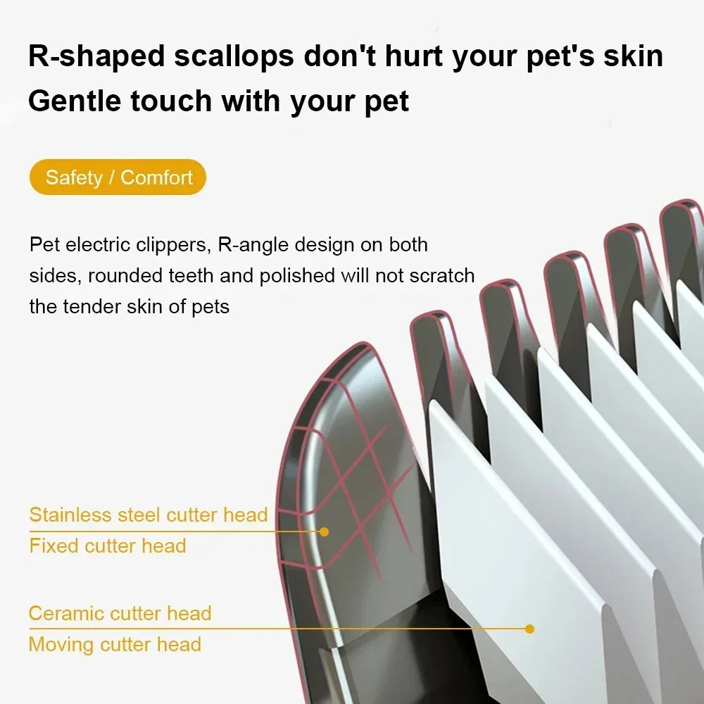 Cordless Dog Clipper – Rechargeable Pet Grooming Trimmer