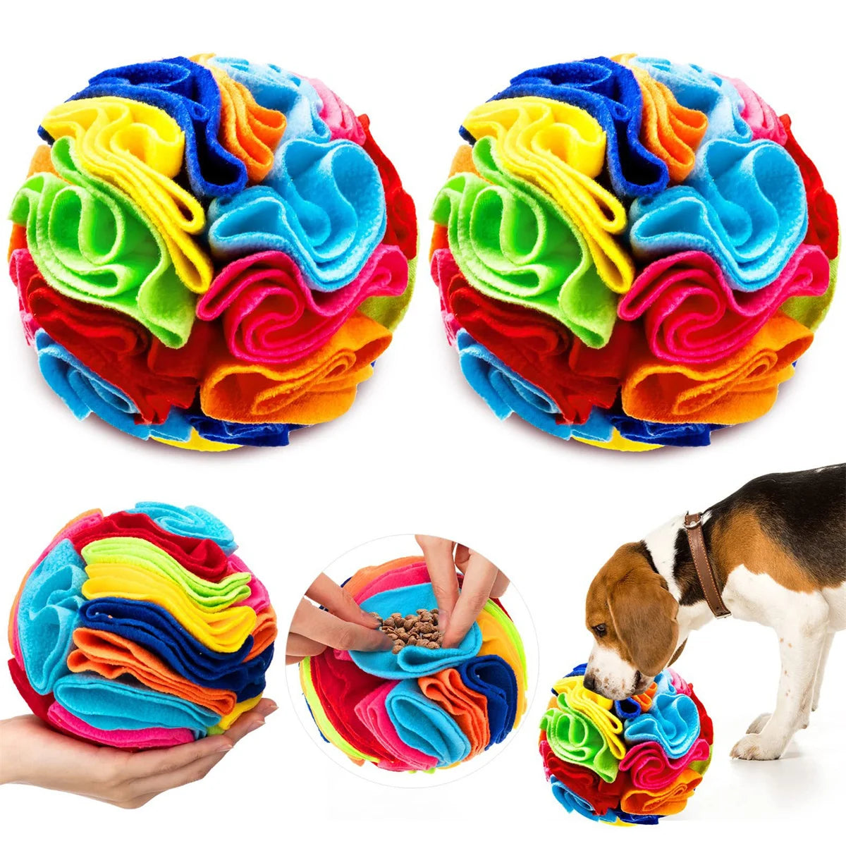 Foldable Snuffle Ball – Collapsible Sniffing Toy & Treat Dispenser