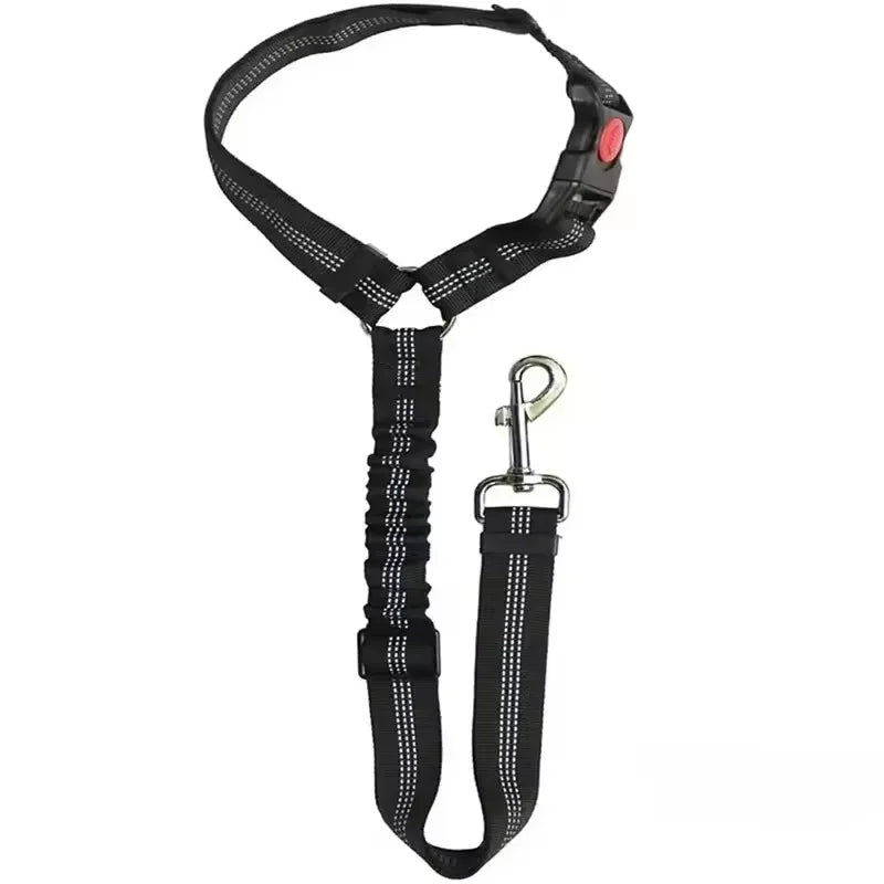 Dog Car Seat Belt Tether - Adjustable & Reflective