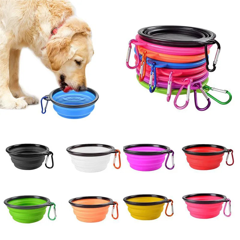 Collapsible Travel Bowl with Carabiner - 350 or 650 ml