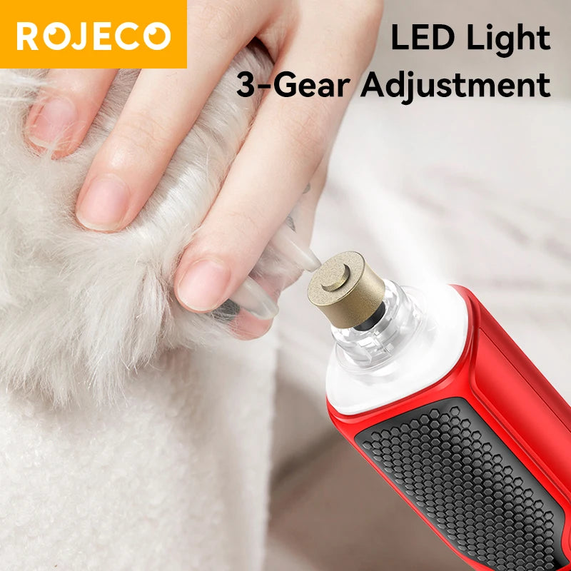 Electric Pet Nail Grinder – Quiet Rechargeable Claw Trimmer