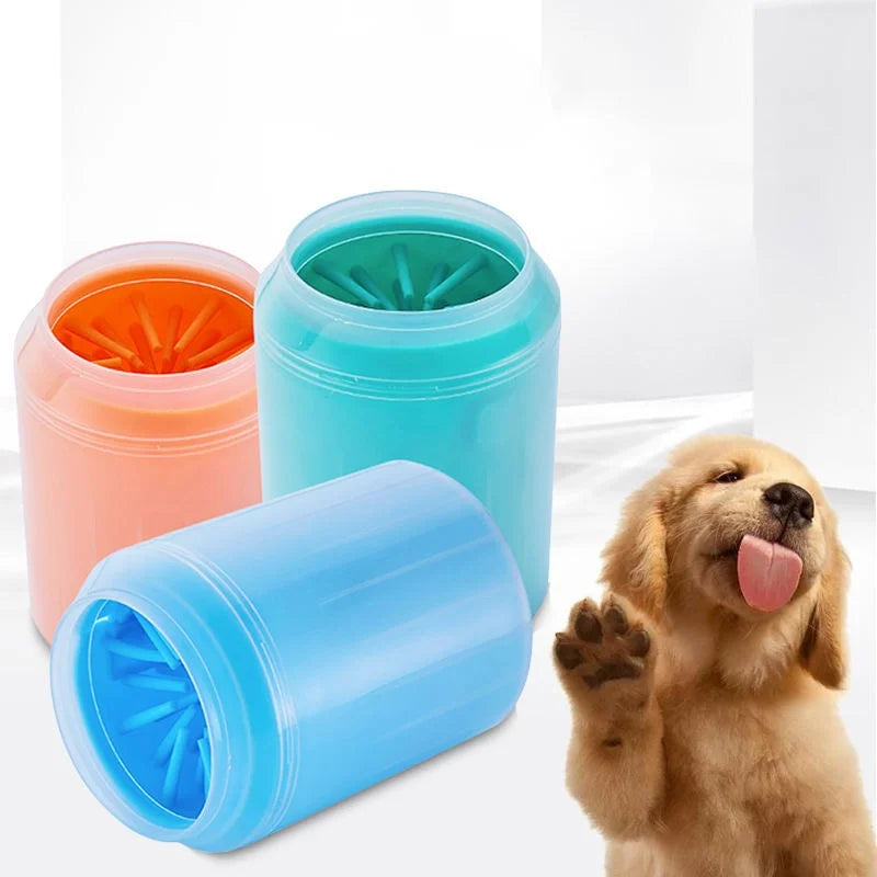 Dog Paw Cleaner Cup with Silicone Bristles
