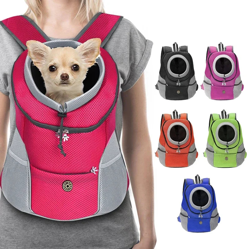 Front-Carry Pet Sling Backpack – Breathable Mesh Carrier for Small Dogs & Cats