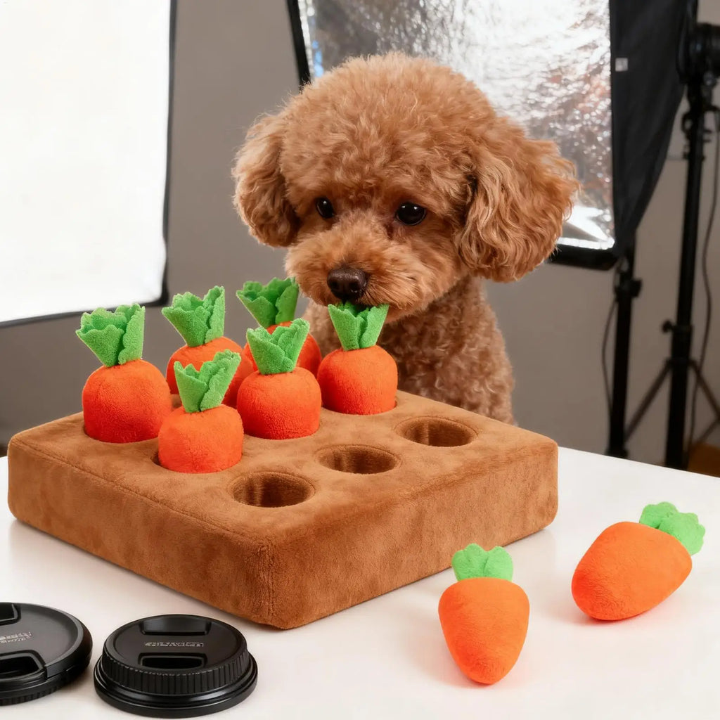 Carrot Patch Puzzle Toy – Snuffle Game for Dogs & Puppies