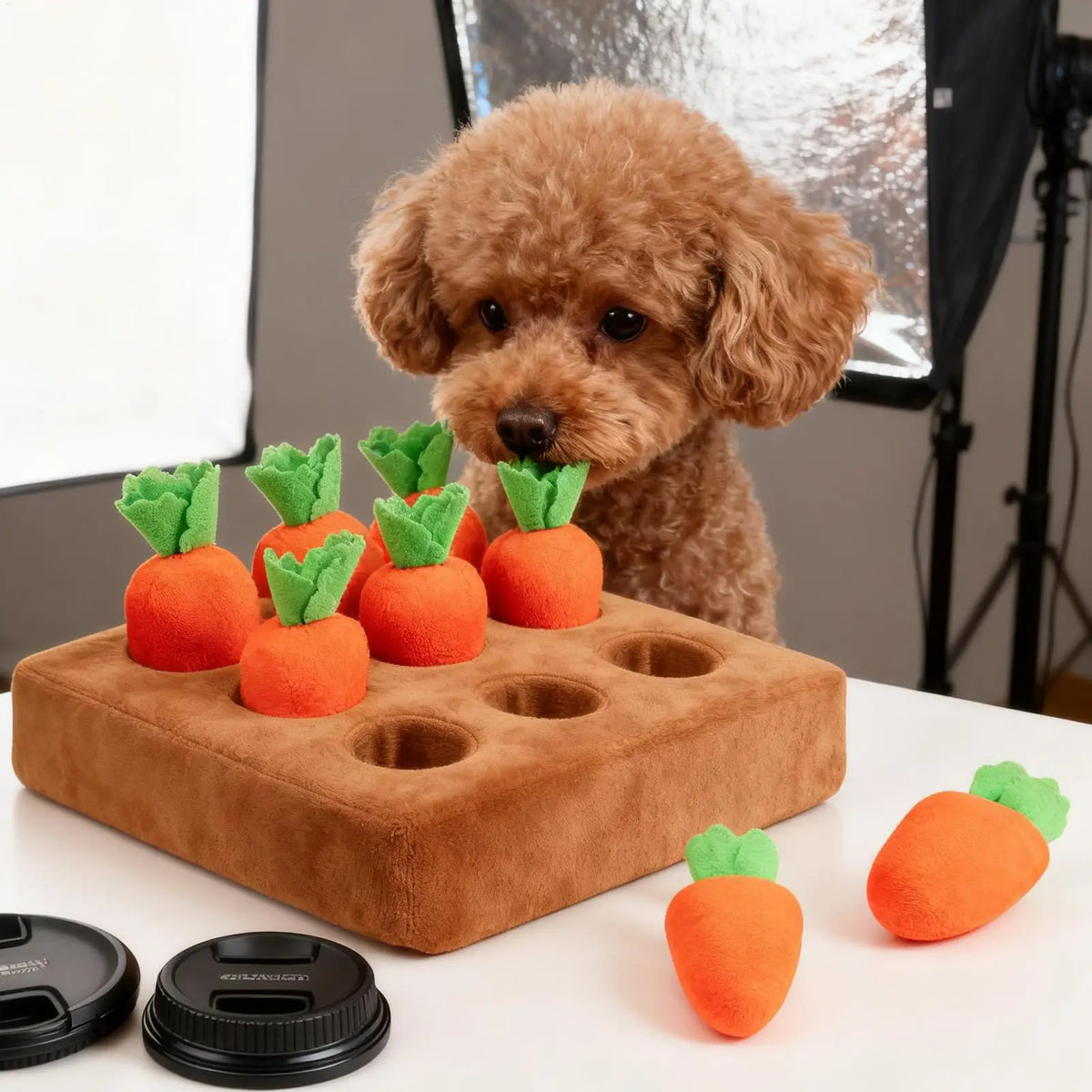 Carrot Patch Puzzle Toy – Snuffle Game for Dogs & Puppies