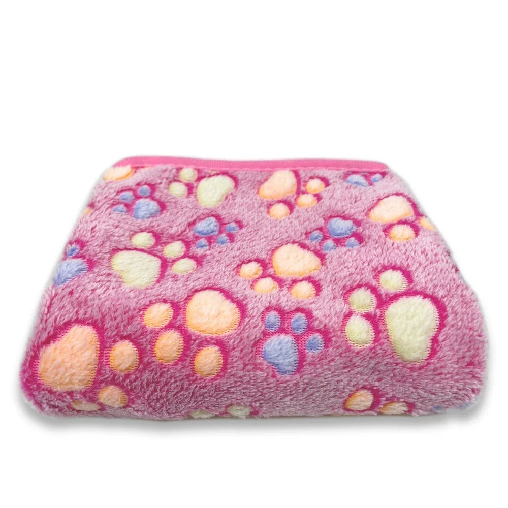 Fleece Pet Blanket - Paw Print, Three Sizes