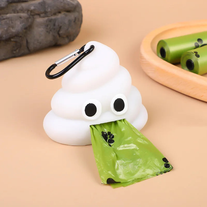 Poop Bag Dispenser with Lead Clip