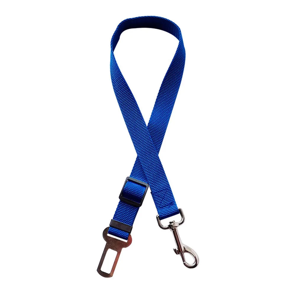 Adjustable Dog Car Seat Belt Tether – Reflective with Elastic Section
