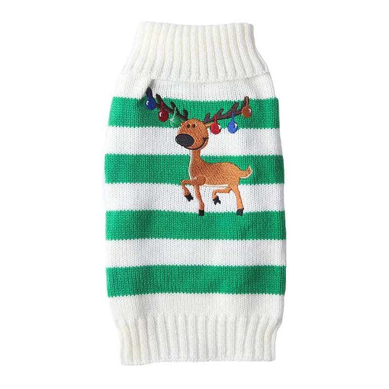 Weihnachtspullover für Hunde – Gestrickter Festtags-Pulli für kleine & große Hunde