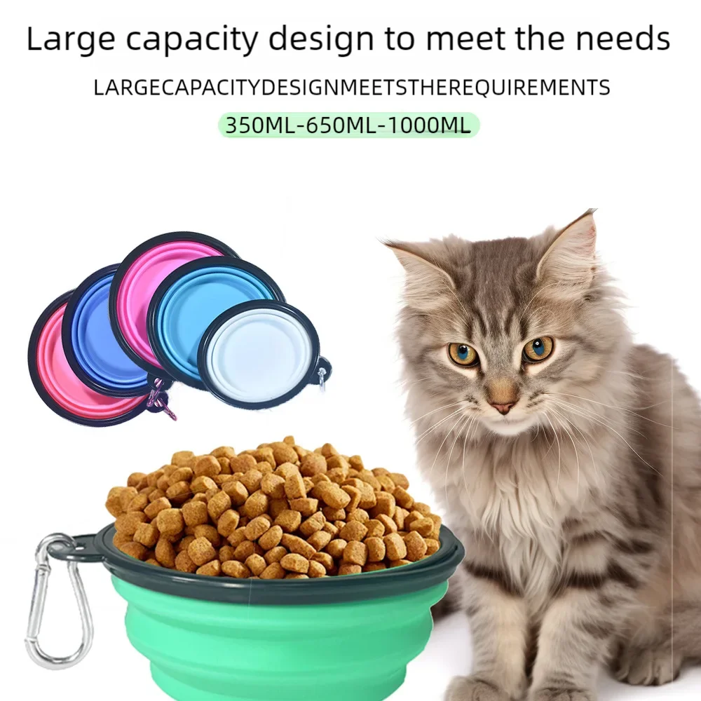 Collapsible Silicone Pet Bowl – Portable Travel Food & Water Bowl