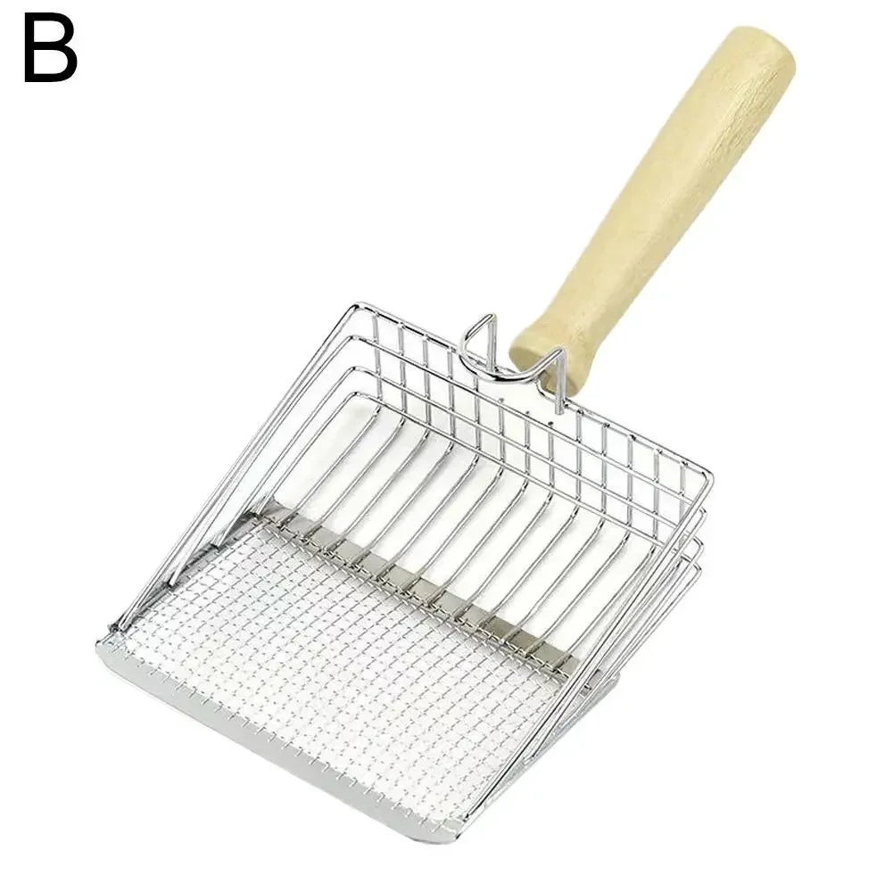 Stainless Steel Litter Scoop – Slotted Metal Scoop with Hanging Hole