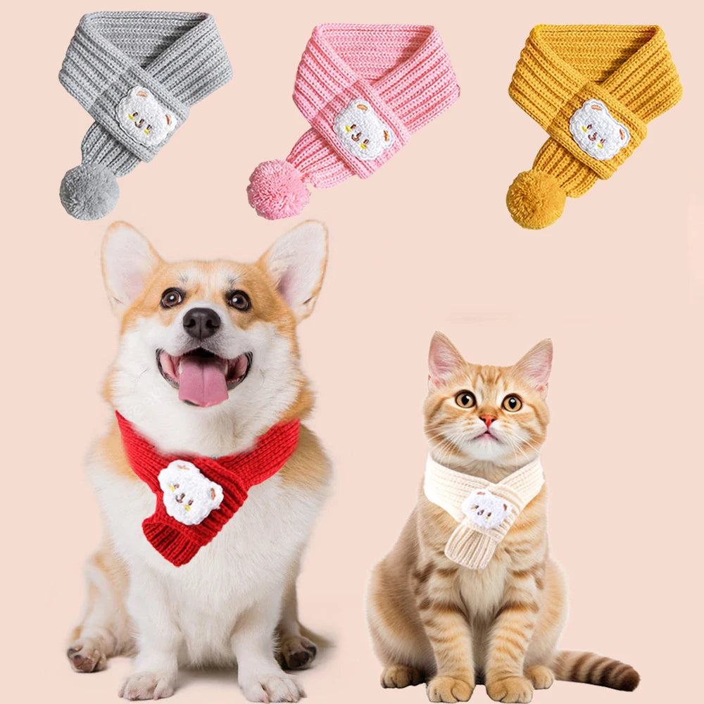 Christmas Pet Scarf – Soft Winter Neckerchief for Cats & Small Dogs