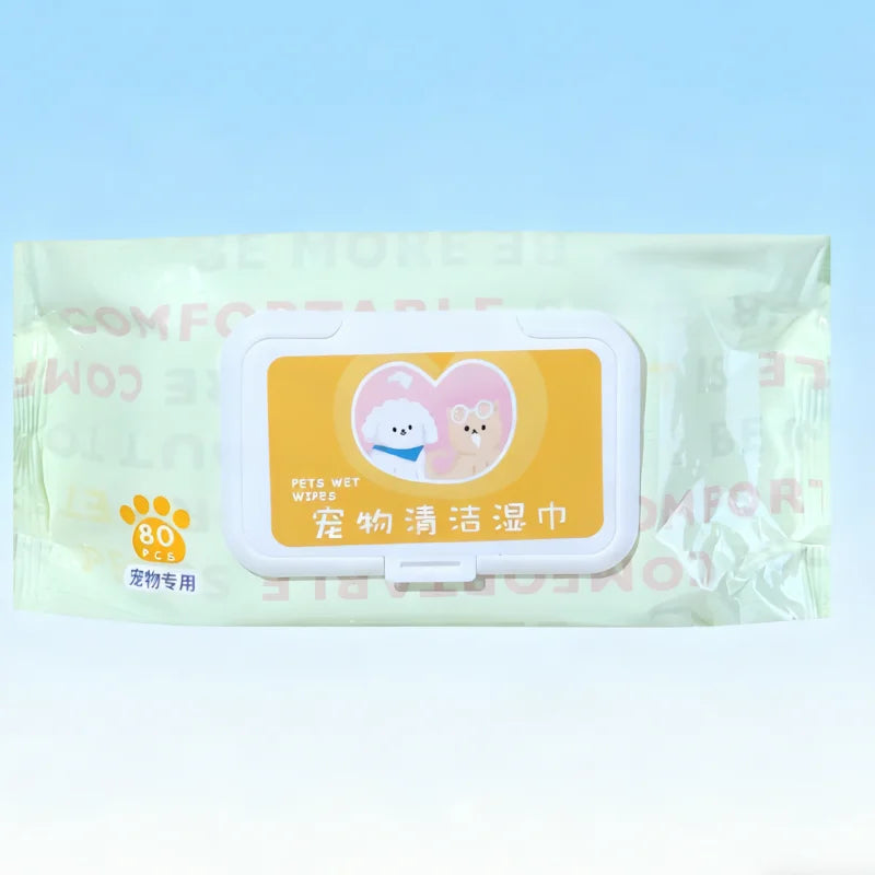 Pet Grooming Wipes - 3 Packs of 80