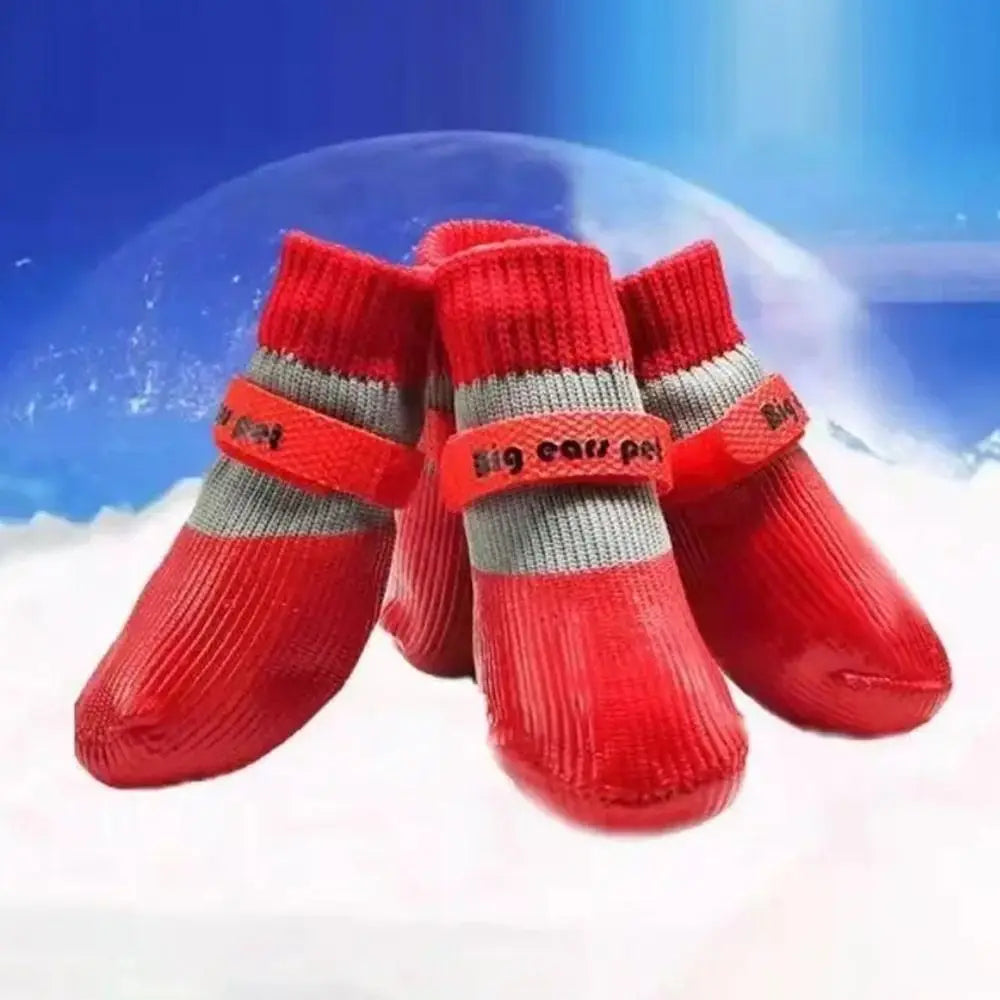 Waterproof Dog Boots – Non-Slip Winter Paw Protection, Set of 4