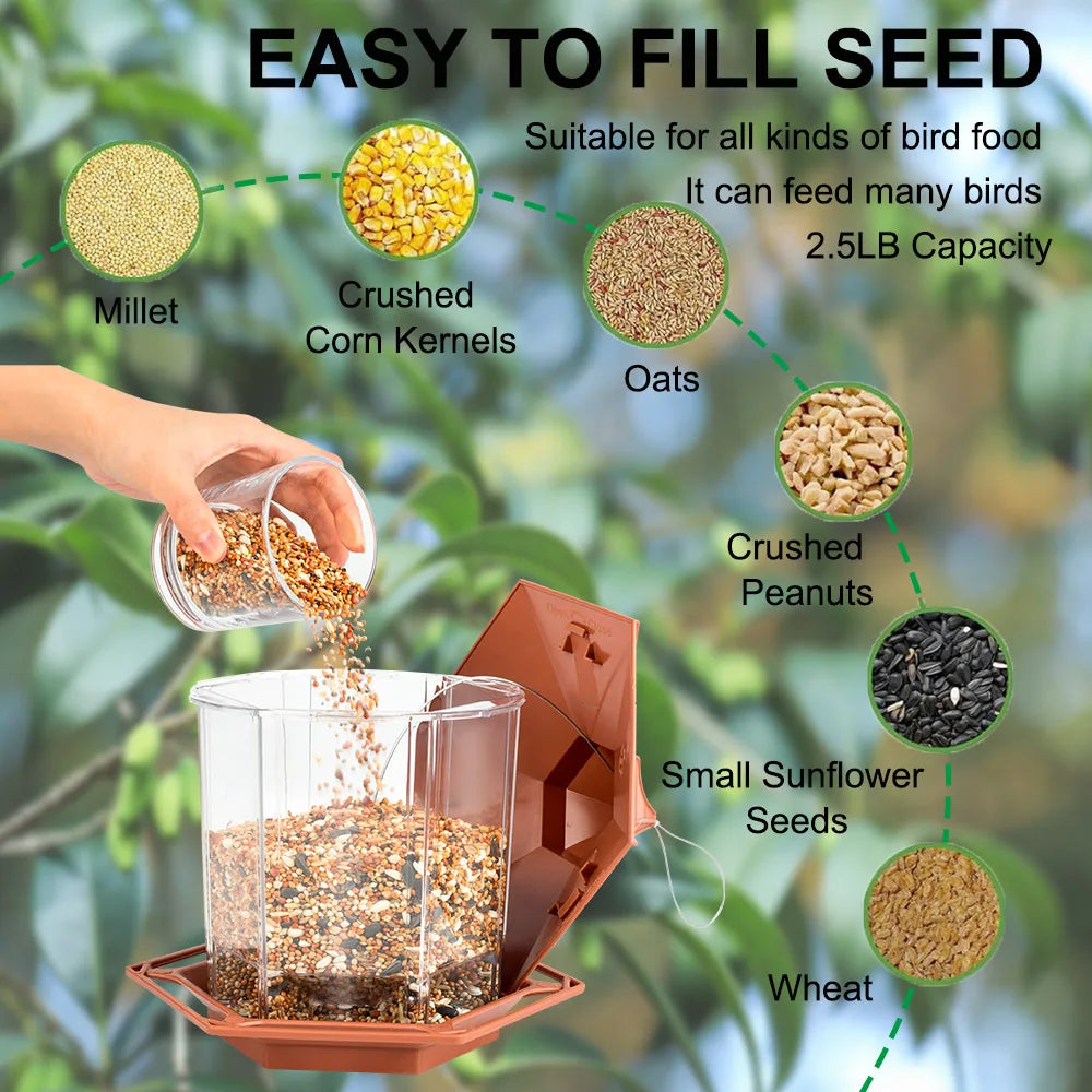 Hanging Bird Feeder – Gazebo Seed House for Garden Birds