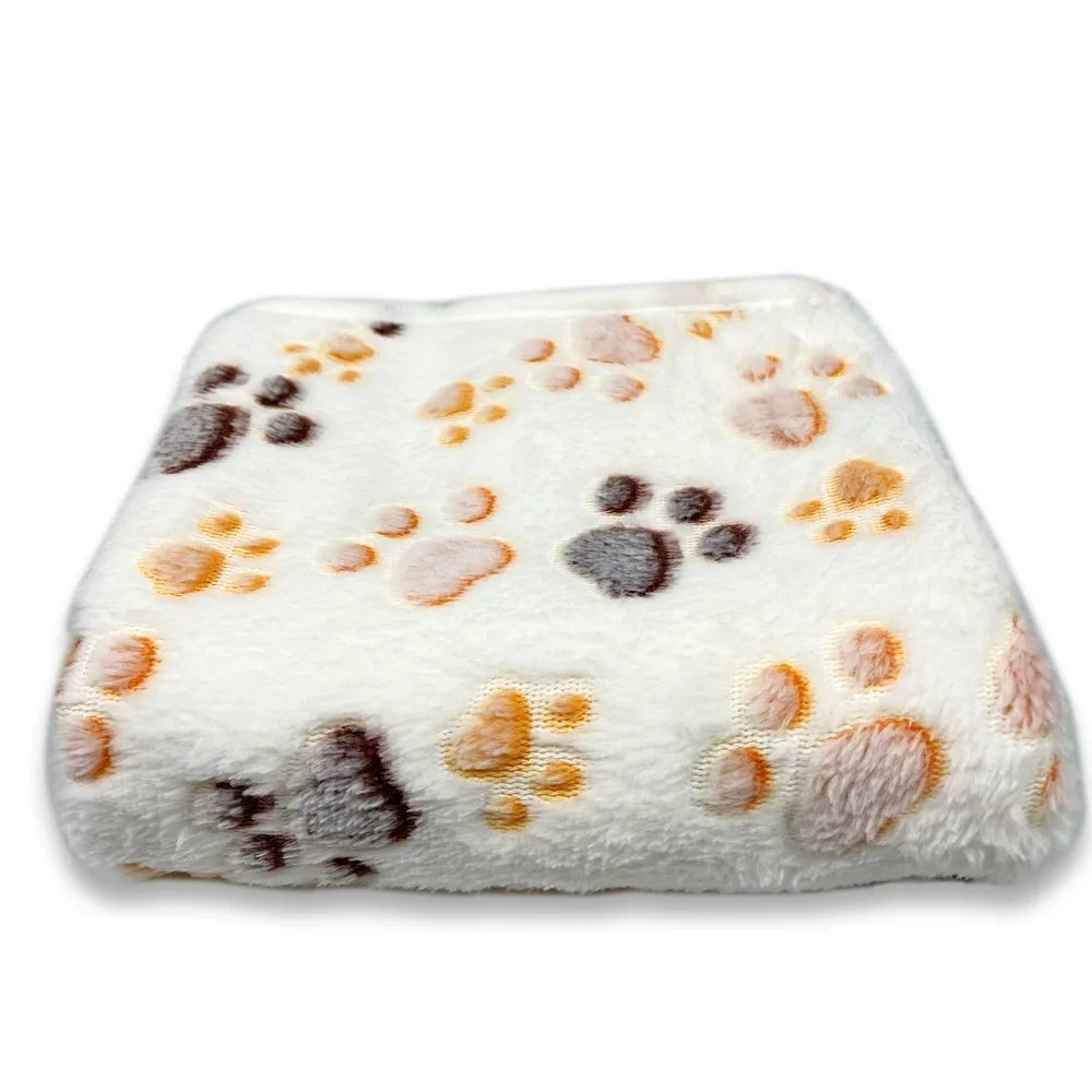 Fleece Pet Blanket - Paw Print, Three Sizes