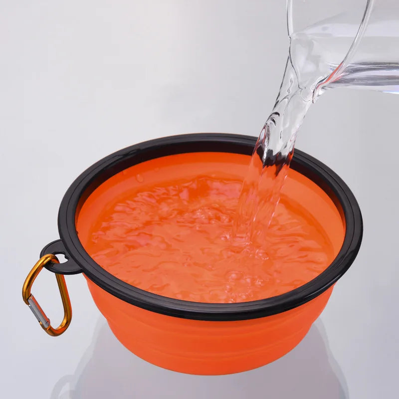 Collapsible Silicone Pet Bowl – Portable Travel Food & Water Bowl