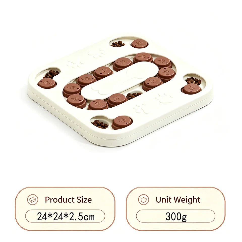 Hunde-Puzzlebrett – Schiebespiel für Leckerlis & Slow Feeder