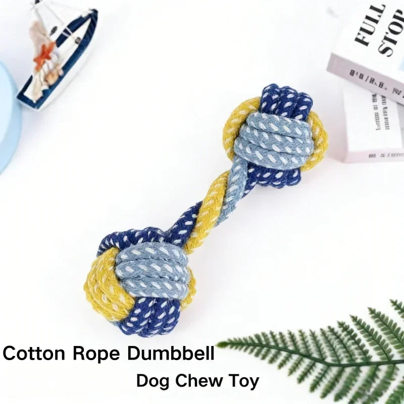Plant-Dyed Cotton Rope Dog Chew Toy