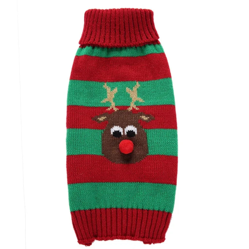 Weihnachtspullover für Hunde – Gestrickter Festtags-Pulli für kleine & große Hunde