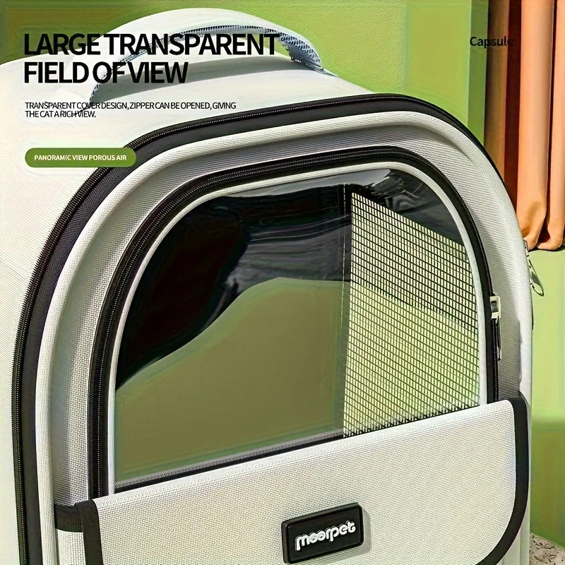 Foldable Pet Carrier Backpack – Expandable Mesh Travel Bag