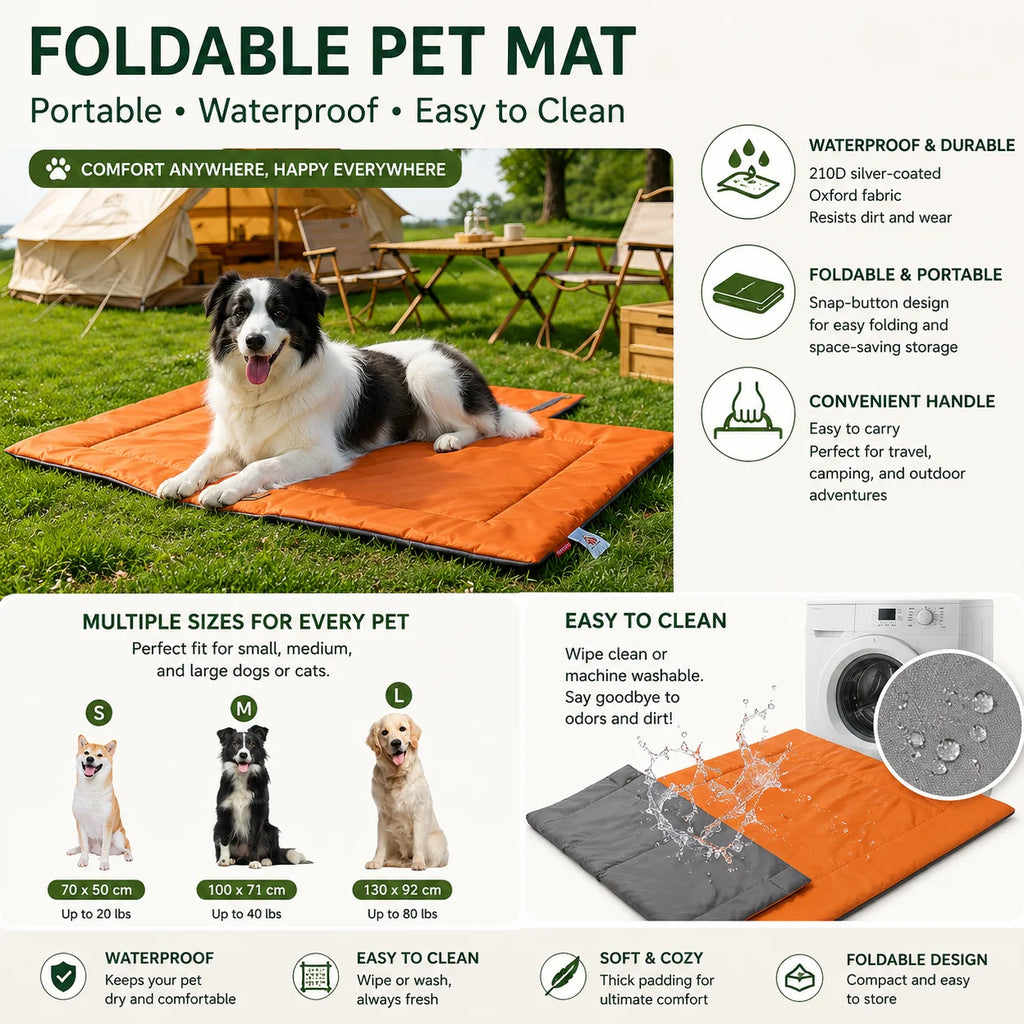 Waterproof Travel & Crate Mat - Chew Resistant