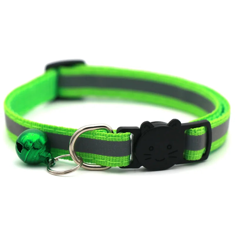 Breakaway Cat Collar with Bell - Reflective