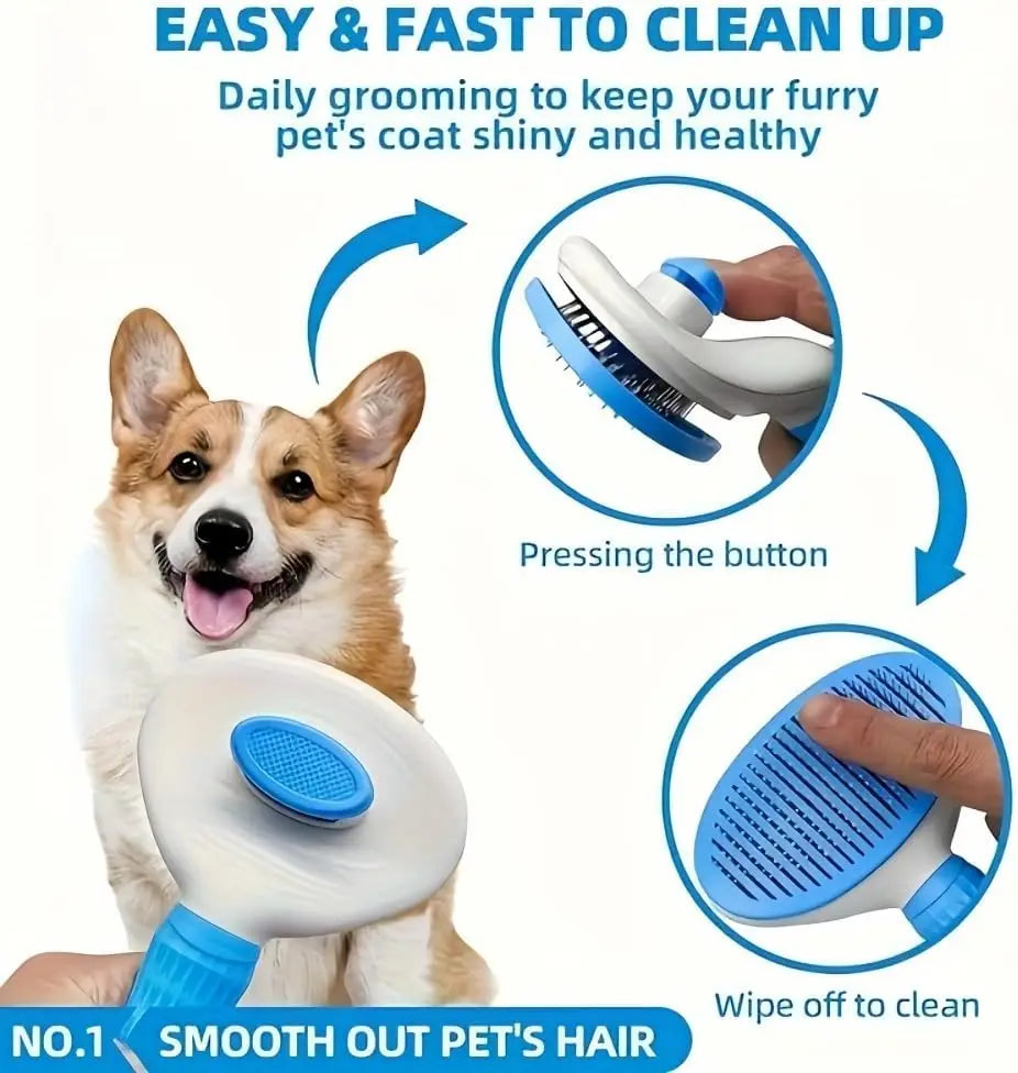 Self-Cleaning Slicker Brush for Dogs & Cats