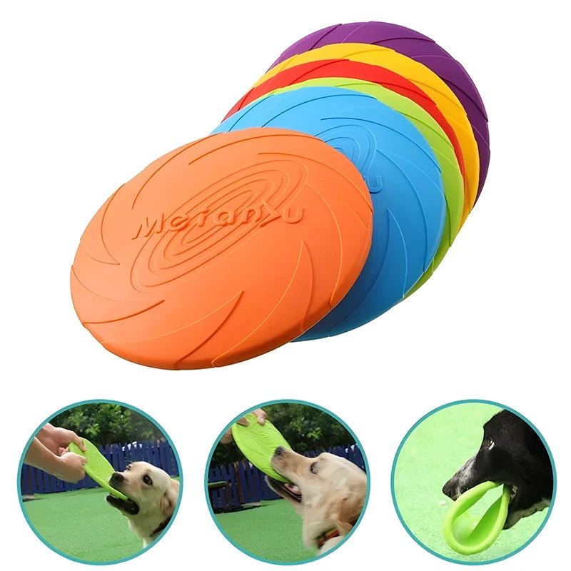 Soft Flying Disc for Dogs – Durable Rubber Fetch Toy