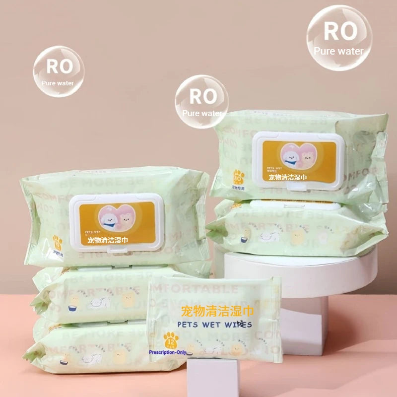 Pet Grooming Wipes - 3 Packs of 80